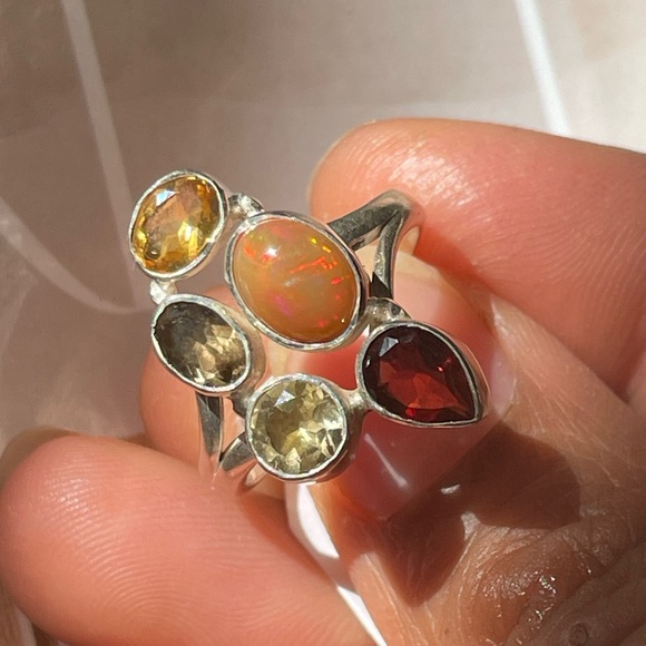 Adjustable natural gemstones and finest 925 Sterling silver! Opal & all “”VIBES” - Picture 6 of 8